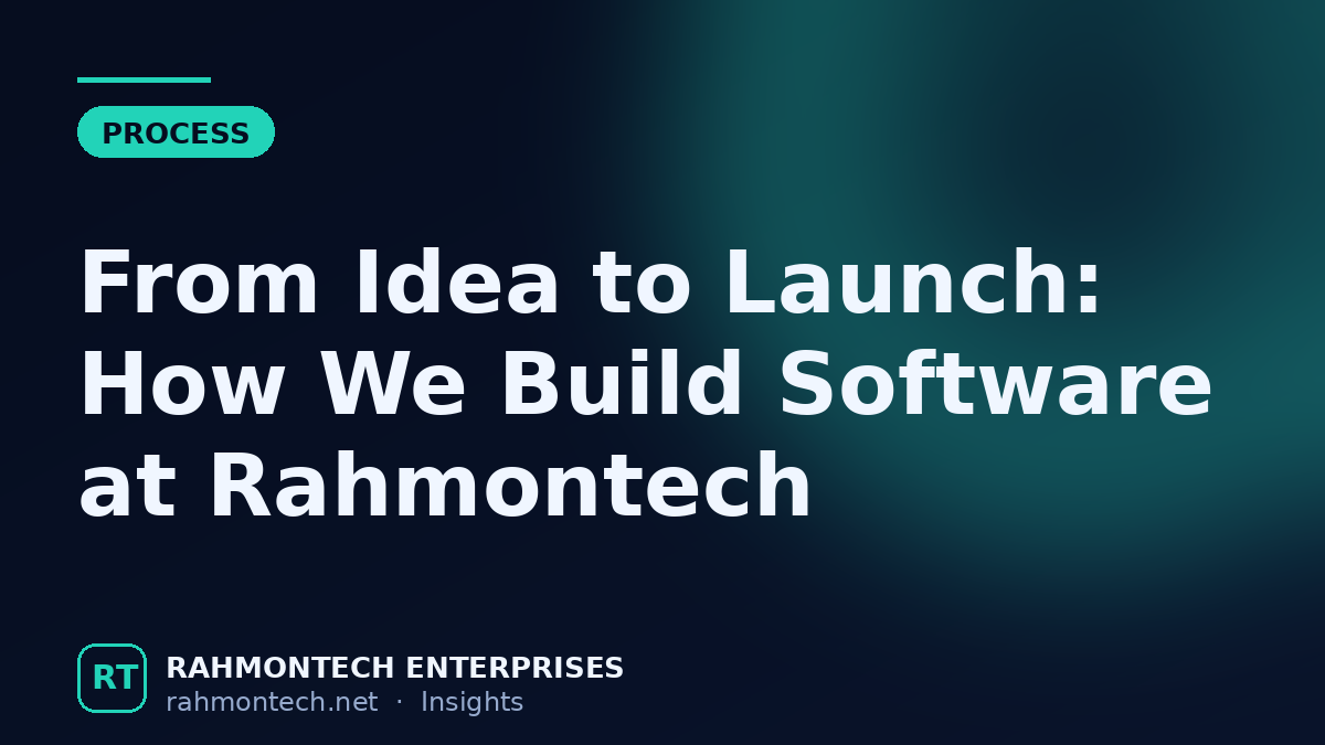 From Idea to Launch: How We Build Software at Rahmontech